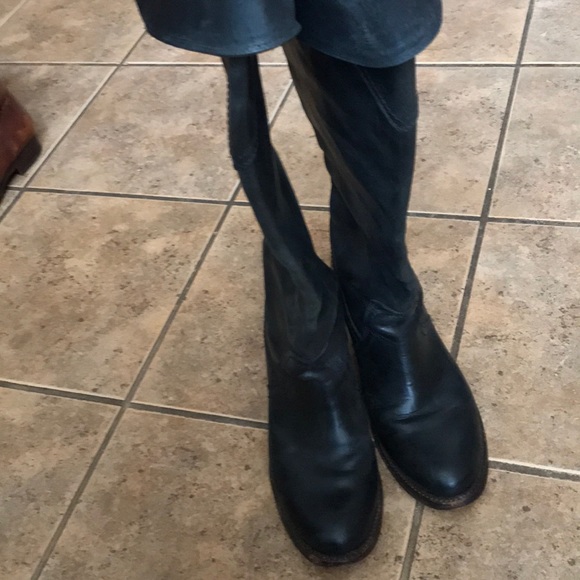 Frye Tall Knotted Melissa Boots Riding Brown Leather 6.5  Frye Riding boots!